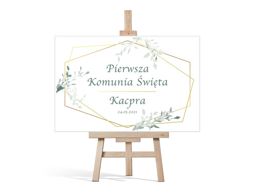 Plakat komunijny personalizowany - I Komunia Święta - 90x60 cm