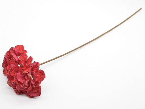 Sztuczna hortensja czerwona - 60 cm - 1 szt.