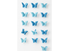 Dekoracja wisząca Motylki niebieskie 3D - 3 m - 1 szt.