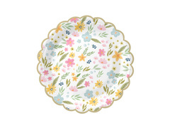 Talerzyki papierowe Polne Kwiaty - 18 cm - 6 szt.