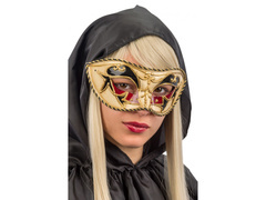 Maska karnawałowa czerwono-czarna