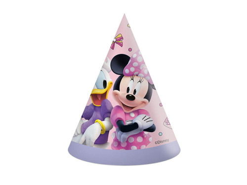 Czapeczki papierowe Myszka Minnie - 6 szt.