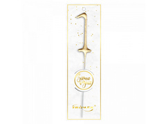 Zimne ognie cyferka 1 złota - 1 szt.