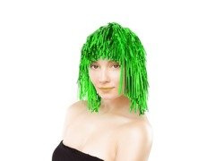 Peruka foliowa - zielona.