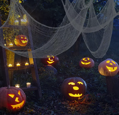 Szara siatka na Halloween - 76 x 300 cm - 1 szt.