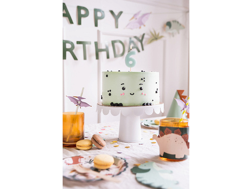 Świeczka cyferka sześć błękitna - 6 - 1 szt.