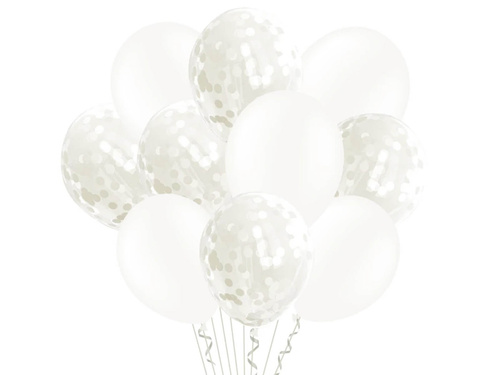 Zestaw balonów lateksowych białych - 30 cm - 20 szt.