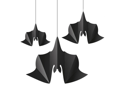 Dekoracja wisząca Nietoperze na Halloween - 6 szt.