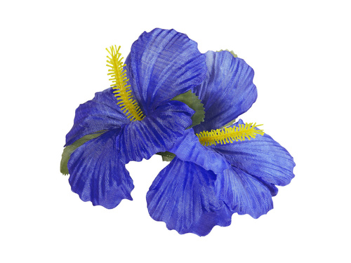 Hawajska przypinka kwiatek niebieski - 1 szt.