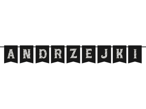 Baner srebrny Andrzejki - 1 szt.