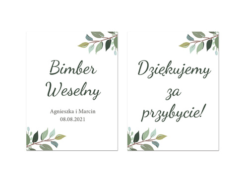 Personalizowane podziękowania dla gości - szklane buteleczki - 6 kpl.