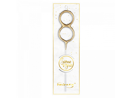 Zimne ognie cyferka 8 złota - 1 szt.