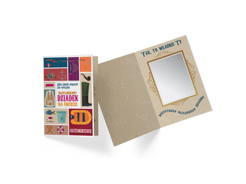 Kartka z lusterkiem na Dzień Dziadka - 1 szt.