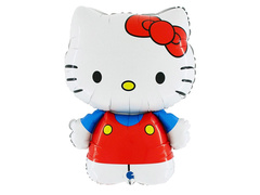 Balon foliowy Hello Kitty czerwony - 42x60 cm - 1 szt.