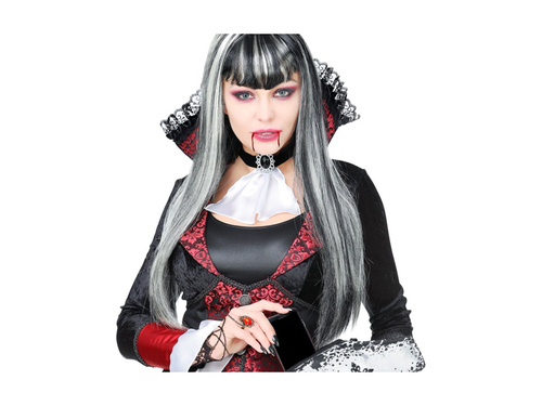 Koronkowa bransoletka z pierścionkiem i czerwonymi kryształami