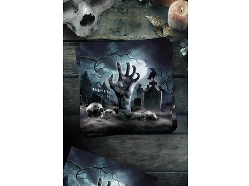 Serwetki Zombie na Halloween - 33 cm - 12 szt.