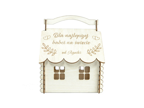Domek na słodycze z imieniem na Dzień Babci - 1 szt.