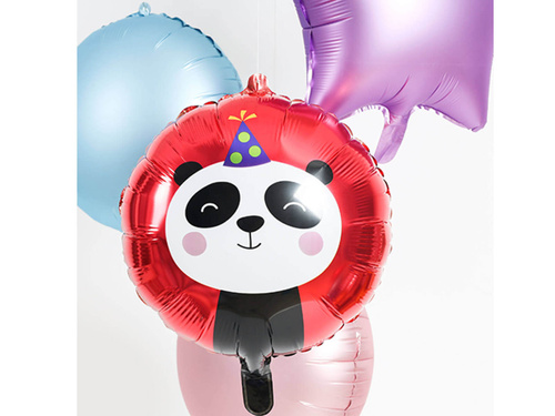 Balon foliowy Happy Birthday Panda - 45 cm - 1 szt.