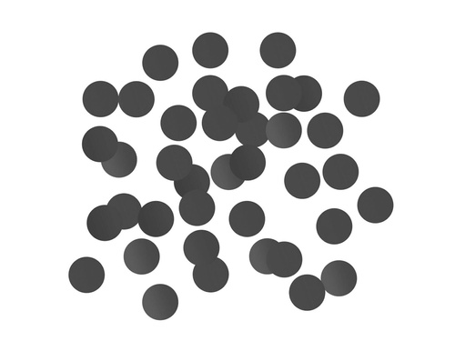 Konfetti czarne kółka - 250 g.