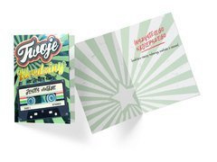 Kartka urodzinowa z kopertą Vintage - 1 szt.