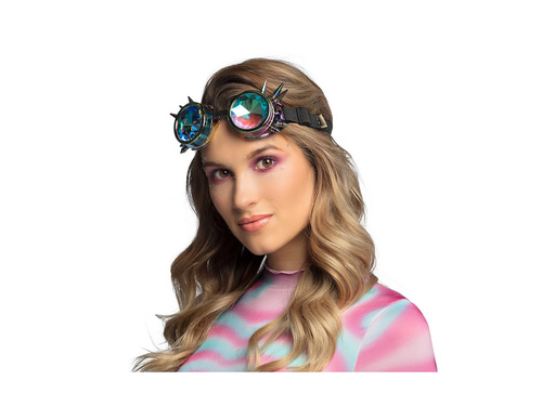 Okulary imprezowe festiwalowe srebrne