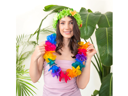 Naszyjnik hawajski Kolorowy - 1 szt.