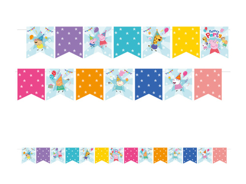 Baner flagi Świnka Peppa - 240 cm - 1 szt.