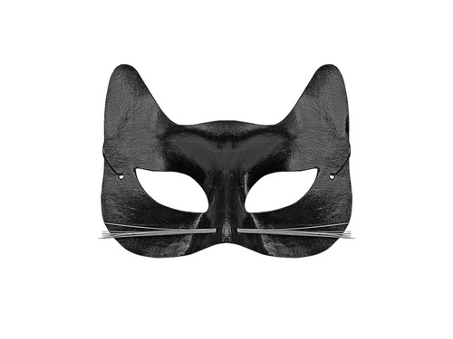 Maska karnawałowa Kot czarny - 1 szt.