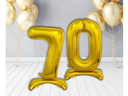 Zestaw balonów foliowych 70 złota - 74 cm