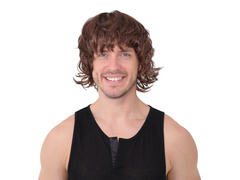 Peruka Retro - brąz - 1 szt.