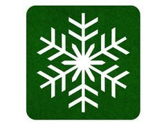 Podstawki kwadratowa pod kubek - Śnieżynka - 10 cm - 4 szt.