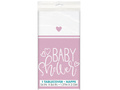 Obrus foliowy na baby shower różowy - 137x213 cm - 1 szt.