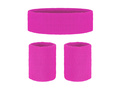 Opaski neonowe różowe Disco lata 80-te - 3 szt.