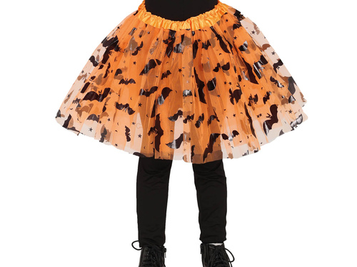 Spódniczka pomarańczowa z nietoperzami - 30 cm - 1 szt.