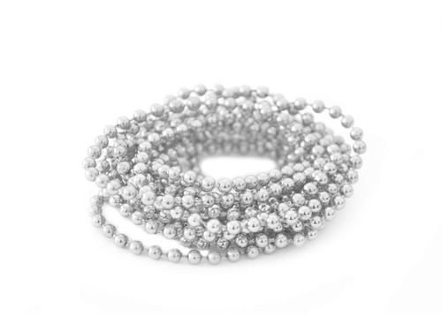 Łańcuch z perełkami srebrny - 6 mm - 1 szt.