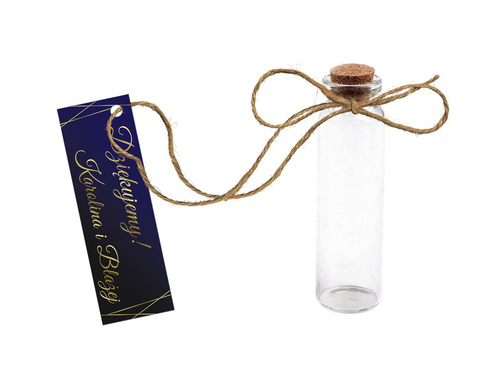 Personalizowane podziękowania dla gości - szklane buteleczki - 6 kpl.