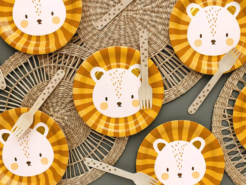 Talerzyki papierowe Lew - 18 cm - 6 szt.