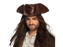 Brązowy kapelusz Pirata - 1 szt.