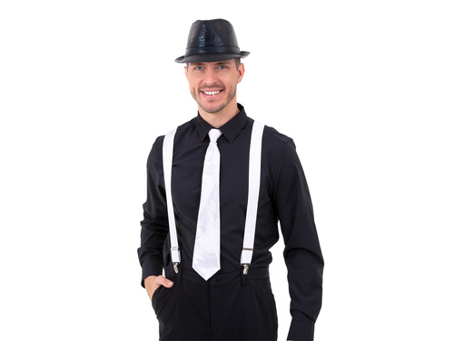 Biały krawat - 45 cm - 1 szt.