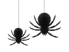 Dekoracja wisząca rozetka Pająk na Halloween - 2 szt.