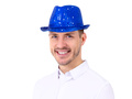 Kapelusz z cekinami granatowy - 1 szt.