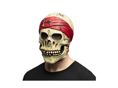 Maska lateksowa Pirat Crimson Czaszka