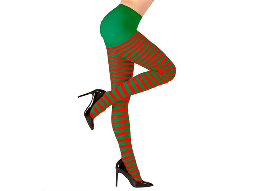 Rajstopy elfa czerwono-zielone