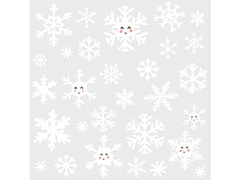 Dekoracja na okno Śnieżynki na Boże Narodzenie - 120 elem.