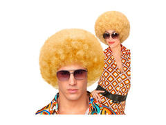 Blond peruka afro disco z lat 70.