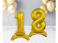 Zestaw balonów foliowych 18 złota - 74 cm