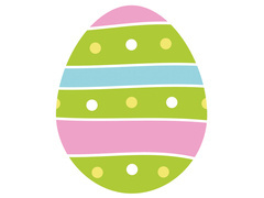 Dekoracja dwustronna Pisanka - 30 x 37 cm