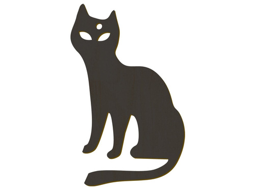 Zawieszka drewniana Kot - 8,5 cm - 1 szt.