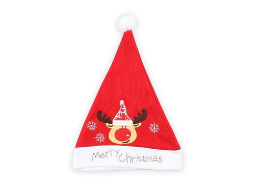Czapka Mikołaja "Wesoły Renifer" - 1 szt.