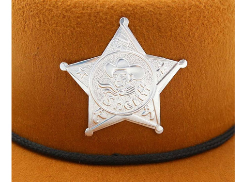 Kapelusz Szeryf brązowy - 1 szt.